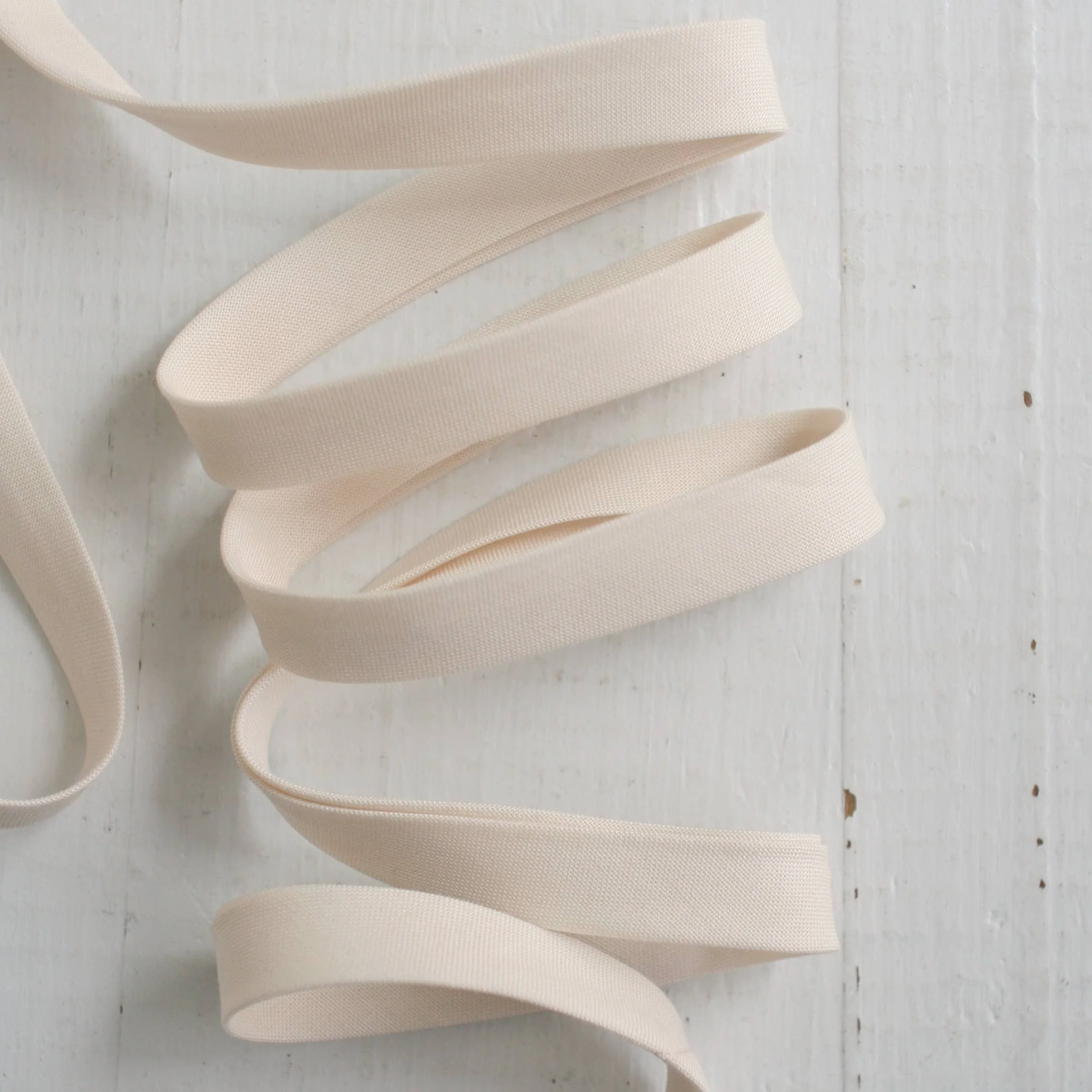 1/2" Double Fold Bias Binding - Cream Solid