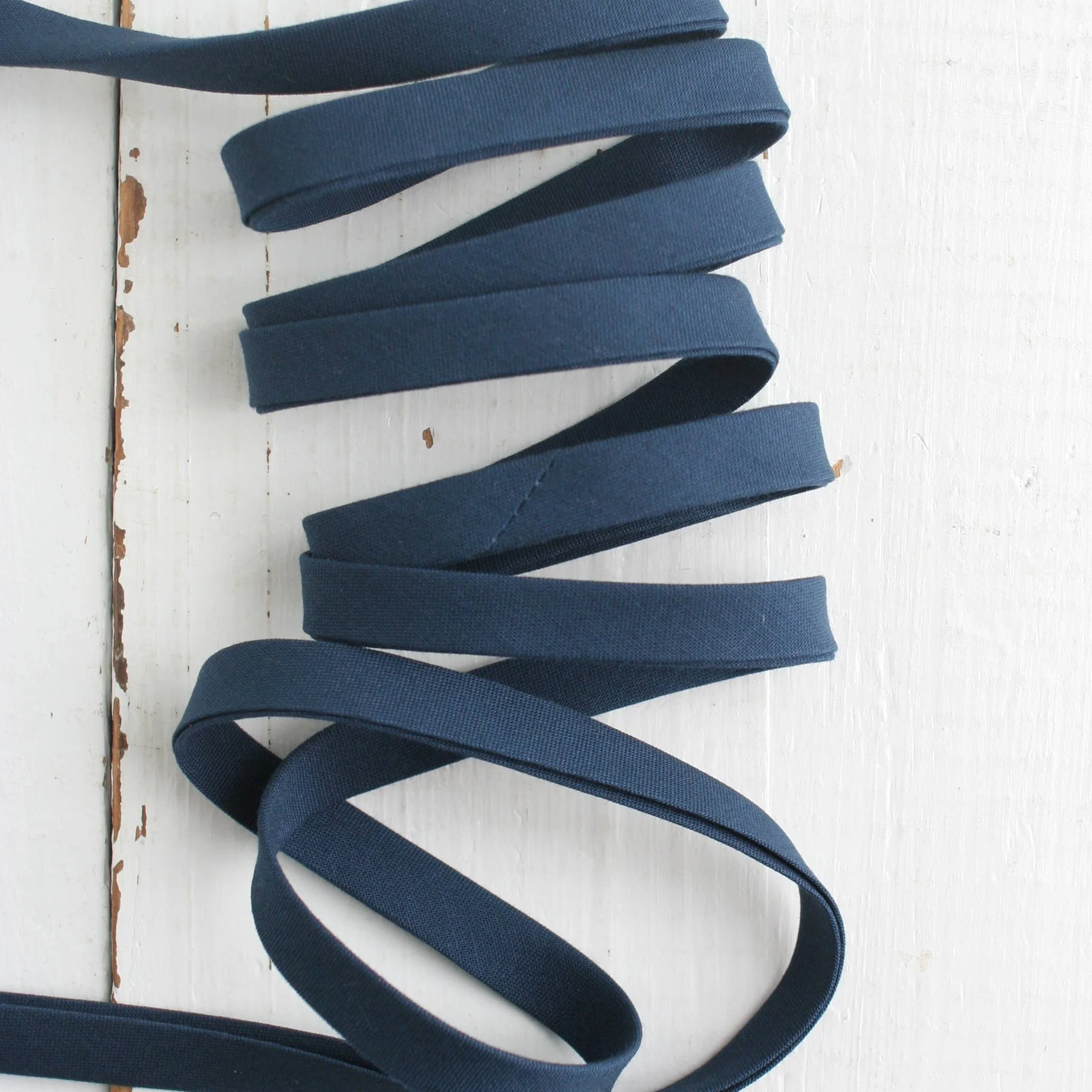 1/2" Double Fold Bias Binding - Navy Solid