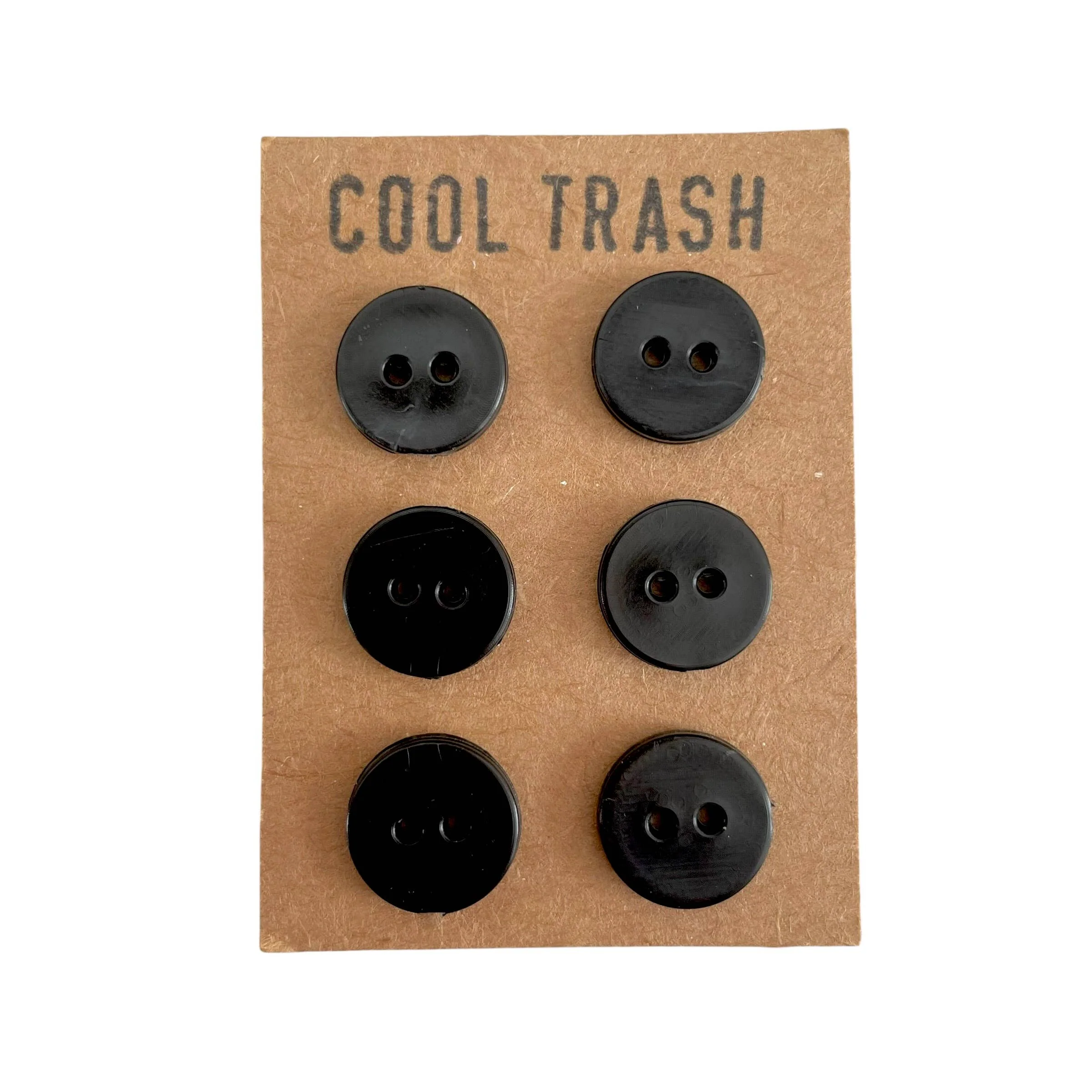 12mm Recycled Plastic Button Set - Black