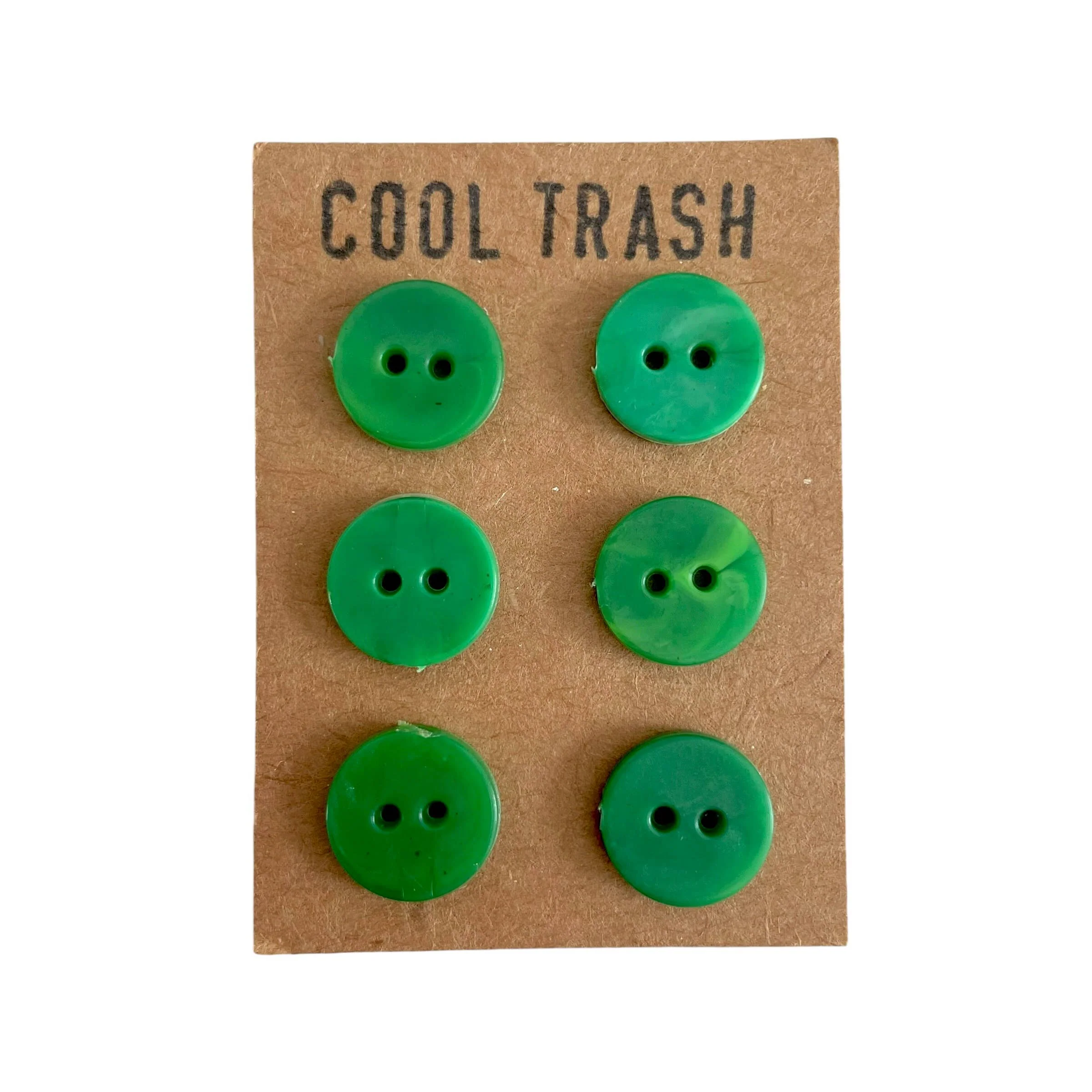 12mm Recycled Plastic Button Set - Green