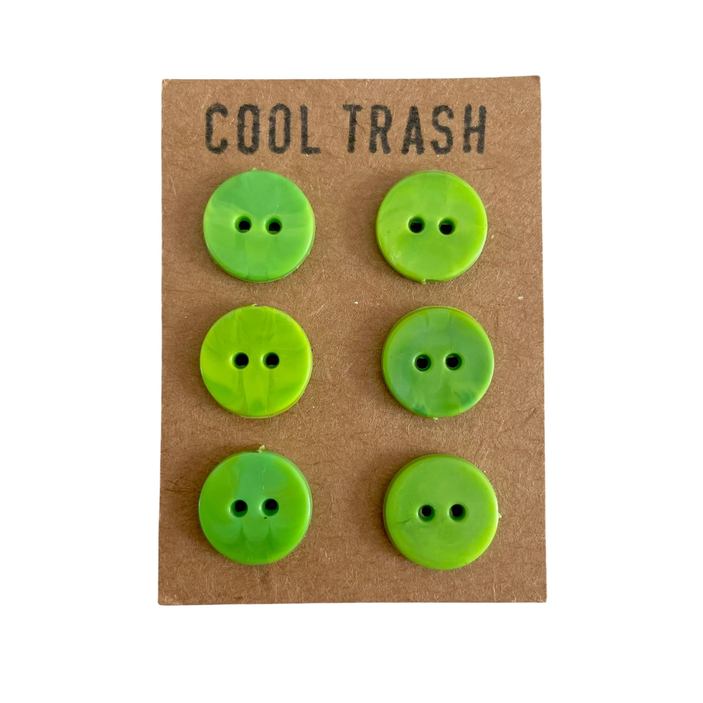 12mm Recycled Plastic Button Set - Kelly Green