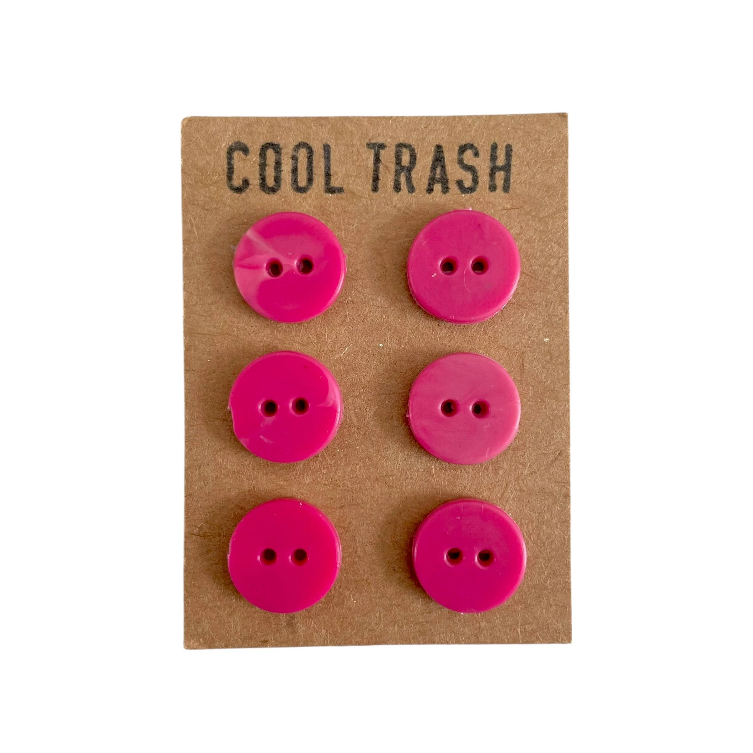12mm Recycled Plastic Button Set - Magenta
