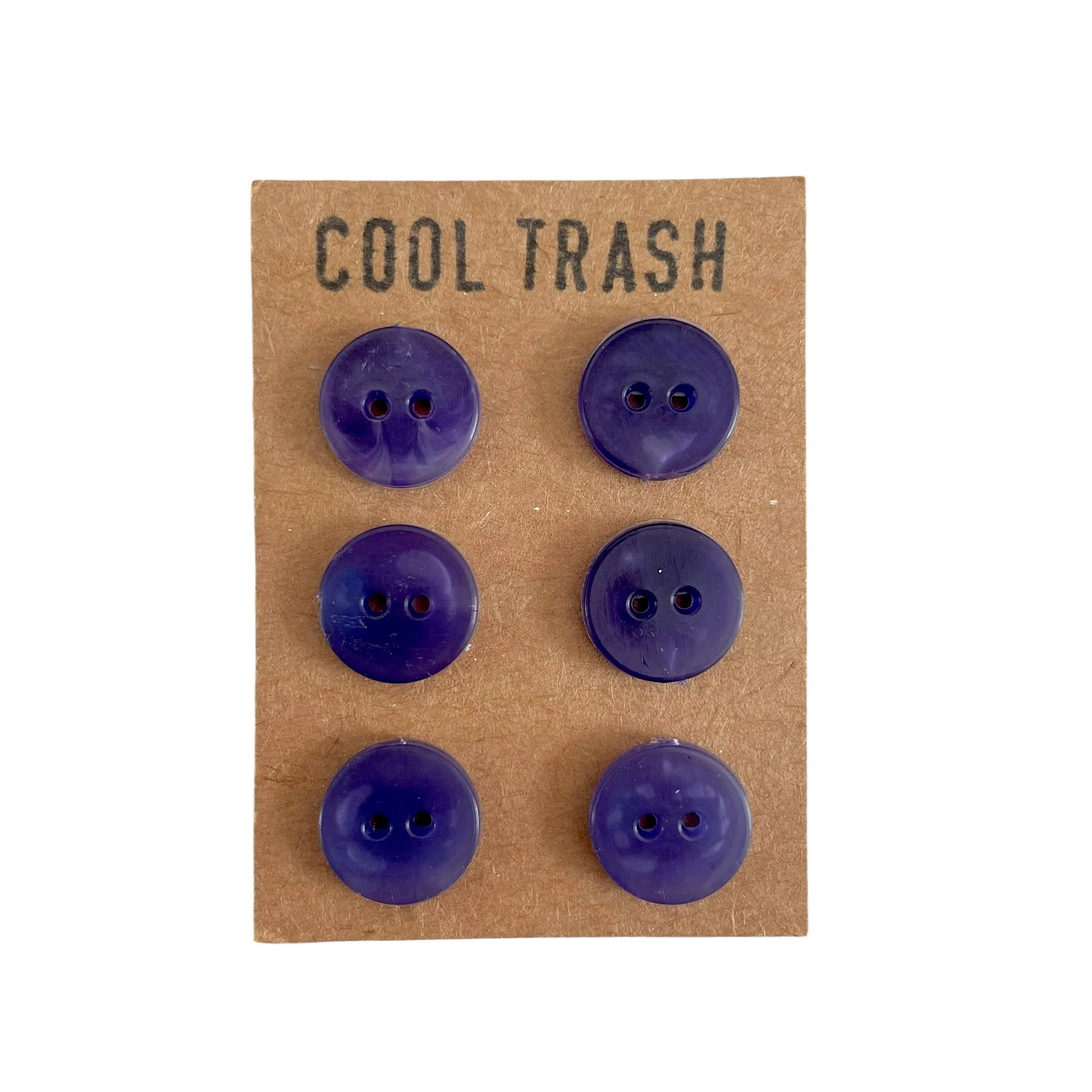 12mm Recycled Plastic Button Set - Semitransparent Purple