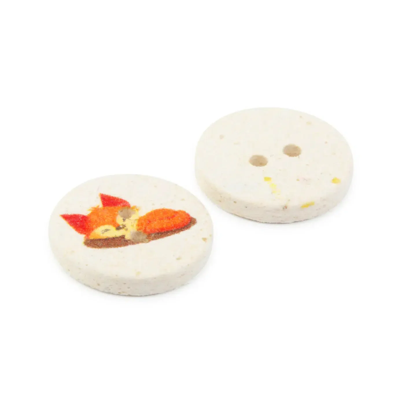 15mm Recycled Cotton Buttons - Fox - Image 2