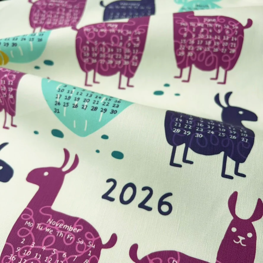 2026 Tea Towel Calendar - Llamas - Image 3