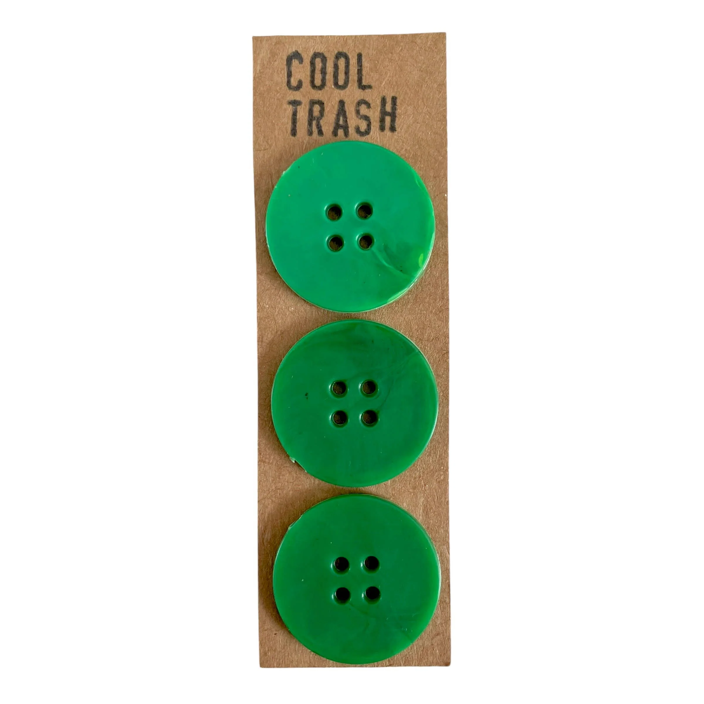 25mm Recycled Plastic Button Set - Green