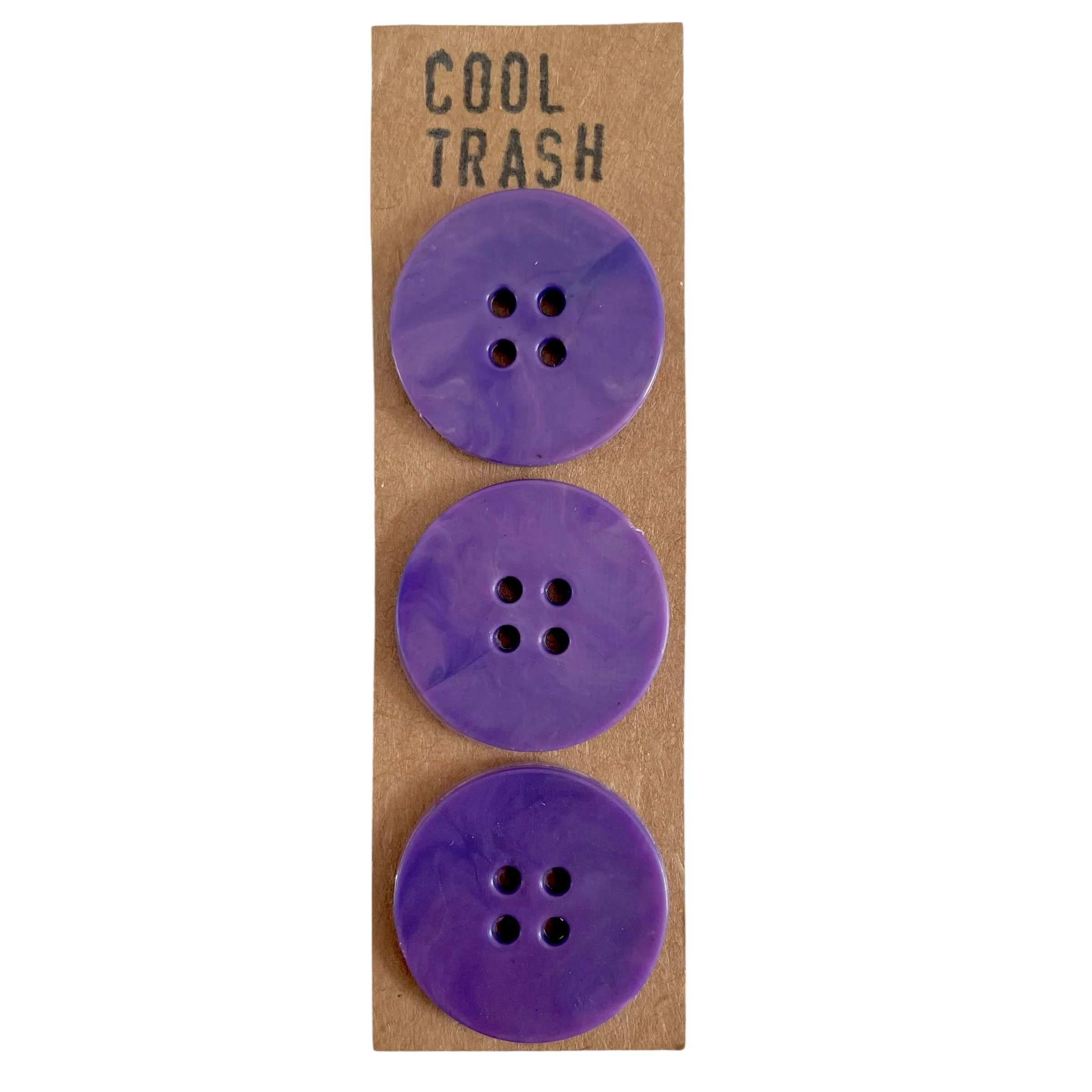 25mm Recycled Plastic Button Set - Purple