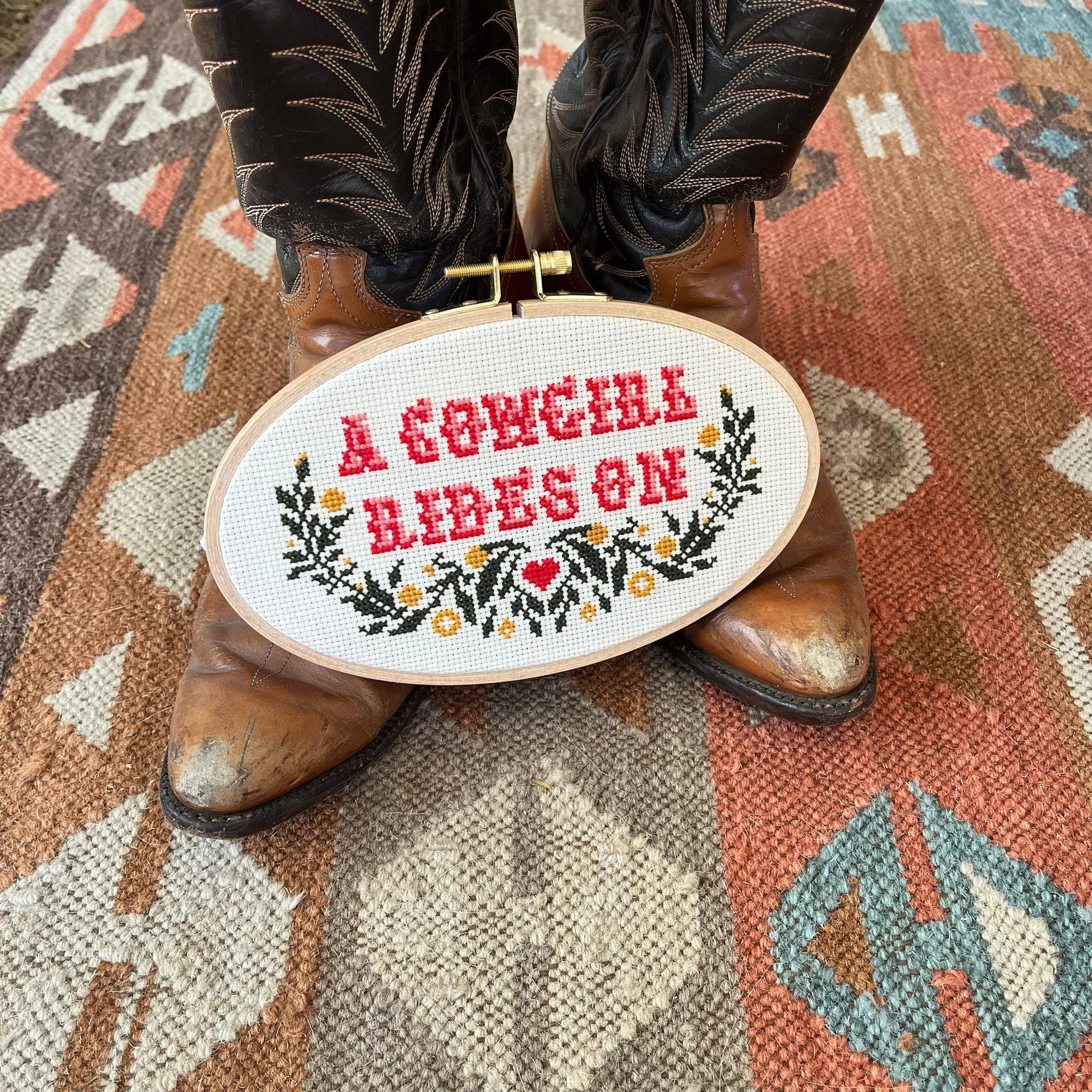 A Cowgirl Rides On, 5"x8" Cross Stitch Kit - Image 2