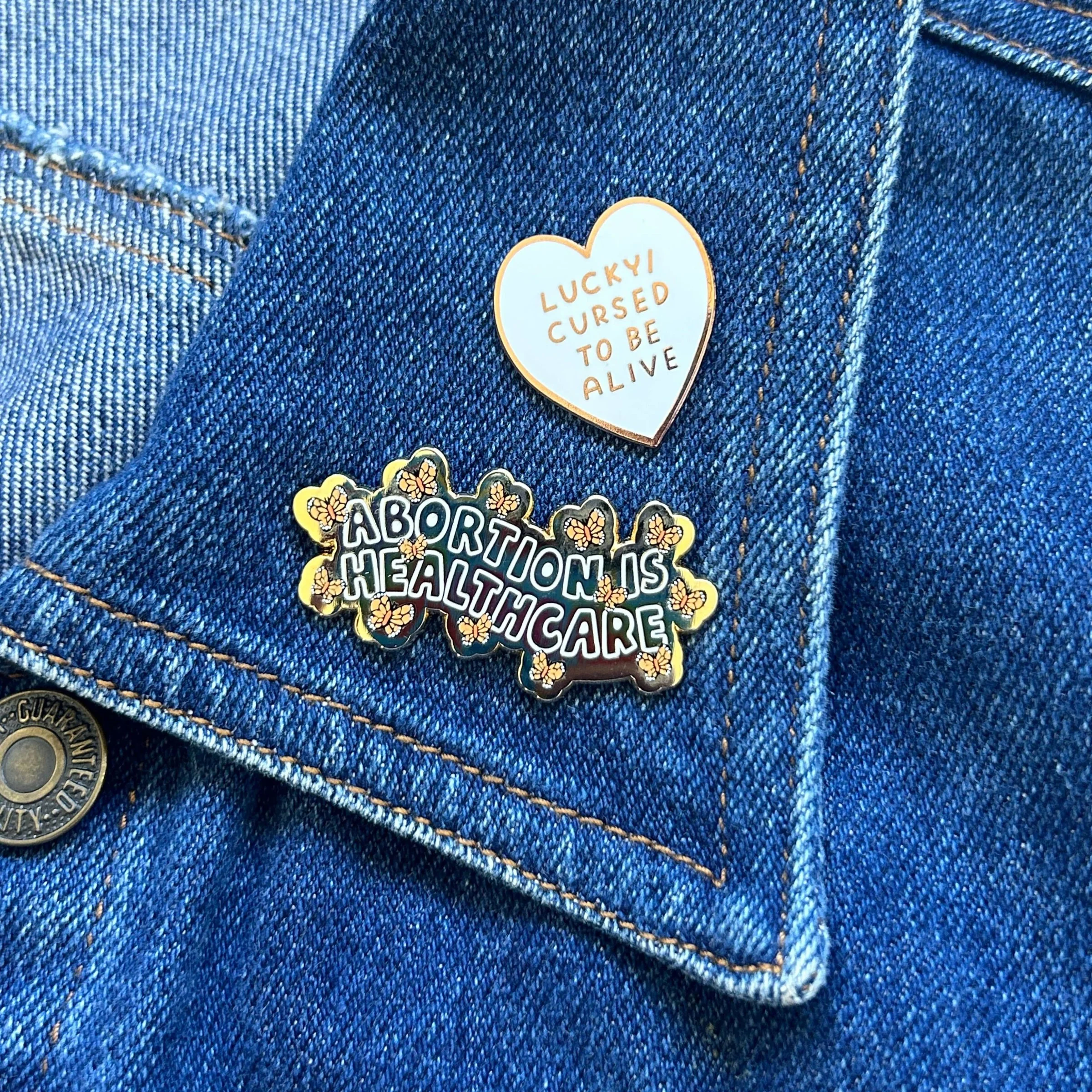 Abortion Is Healthcare Enamel Pin - Image 2