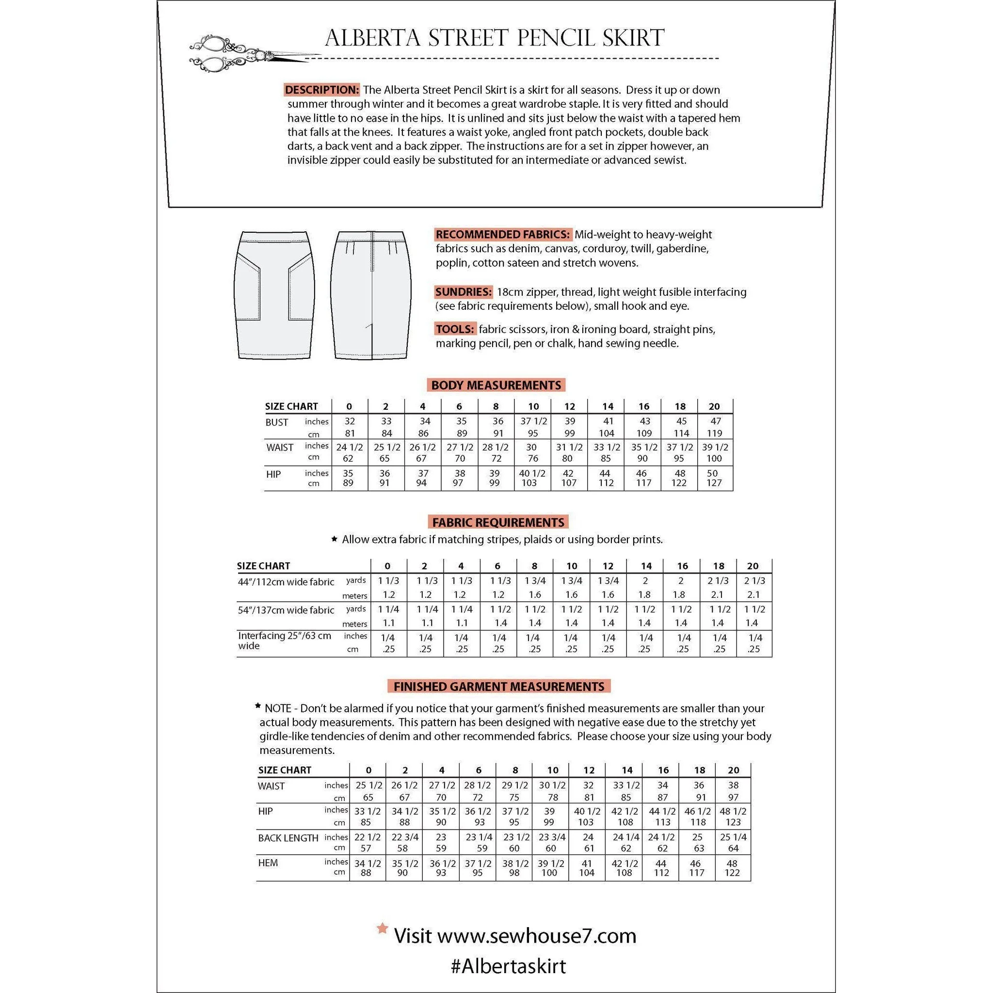 Alberta Street Pencil Skirt Pattern - Image 3