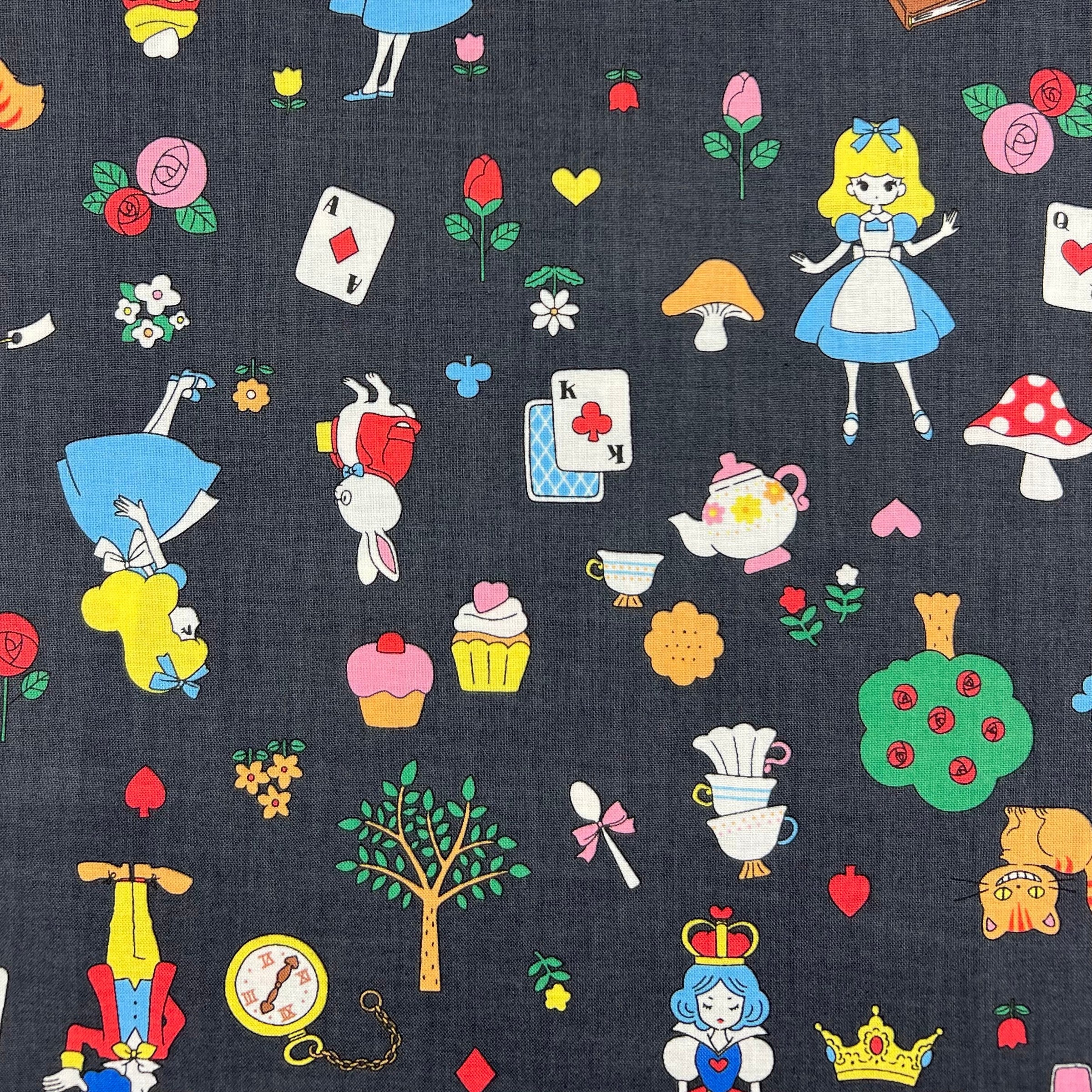 Alice's Wonderland on Cotton Sheeting
