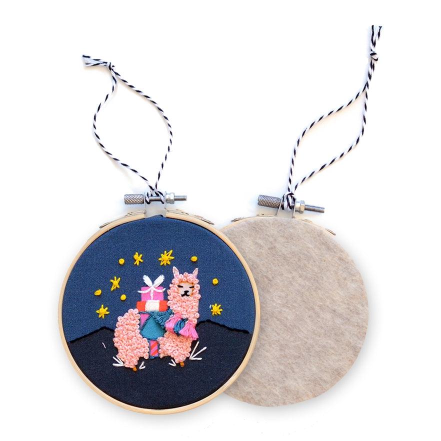 Alpaca DIY Embroidery Ornament Kit - Image 3