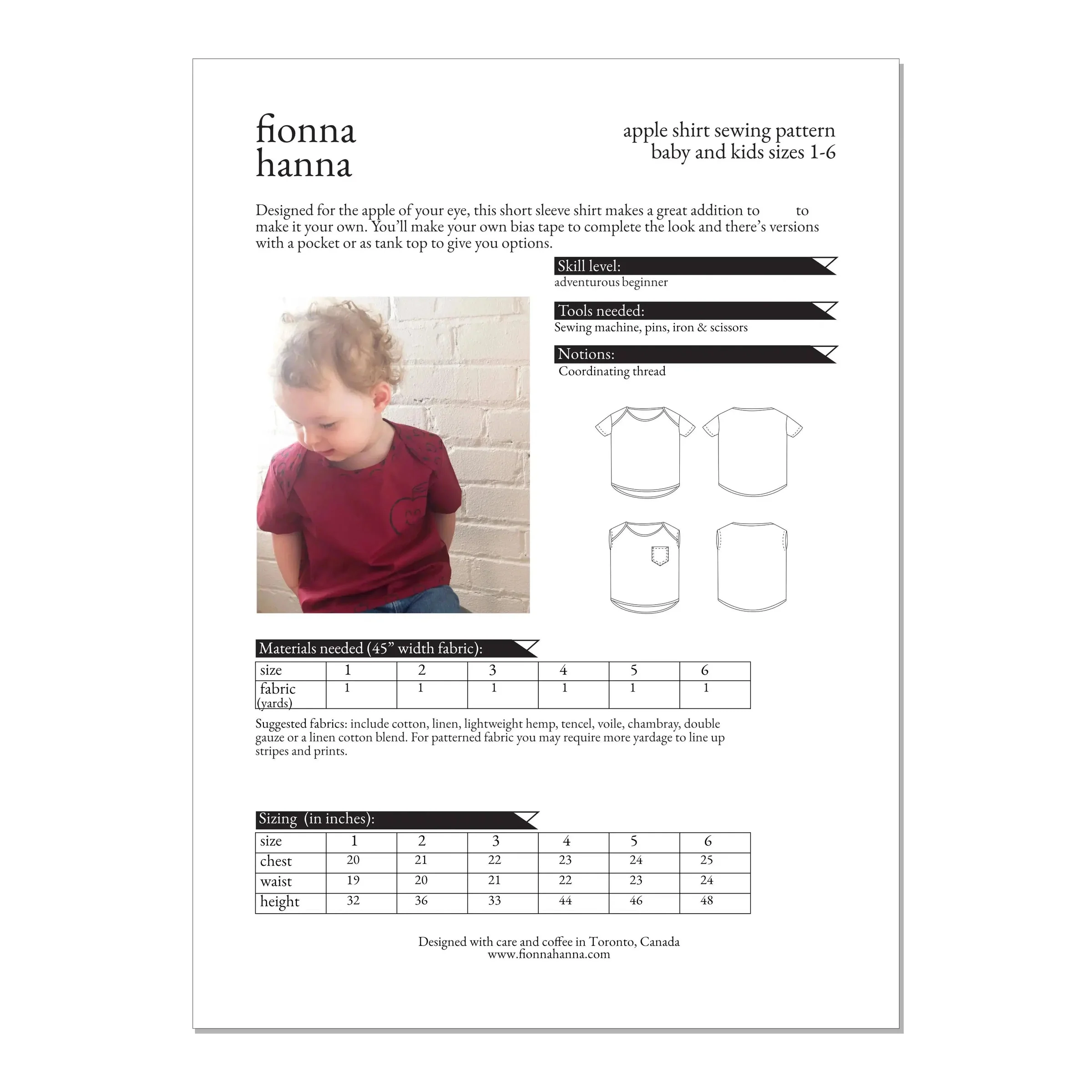 Apple Shirt Sewing Pattern - Image 2