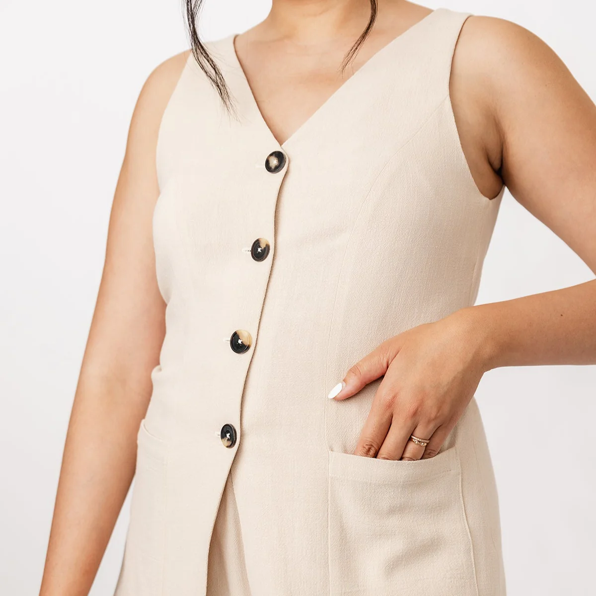 Asteri Button Down Dress & Vest Pattern - Image 7