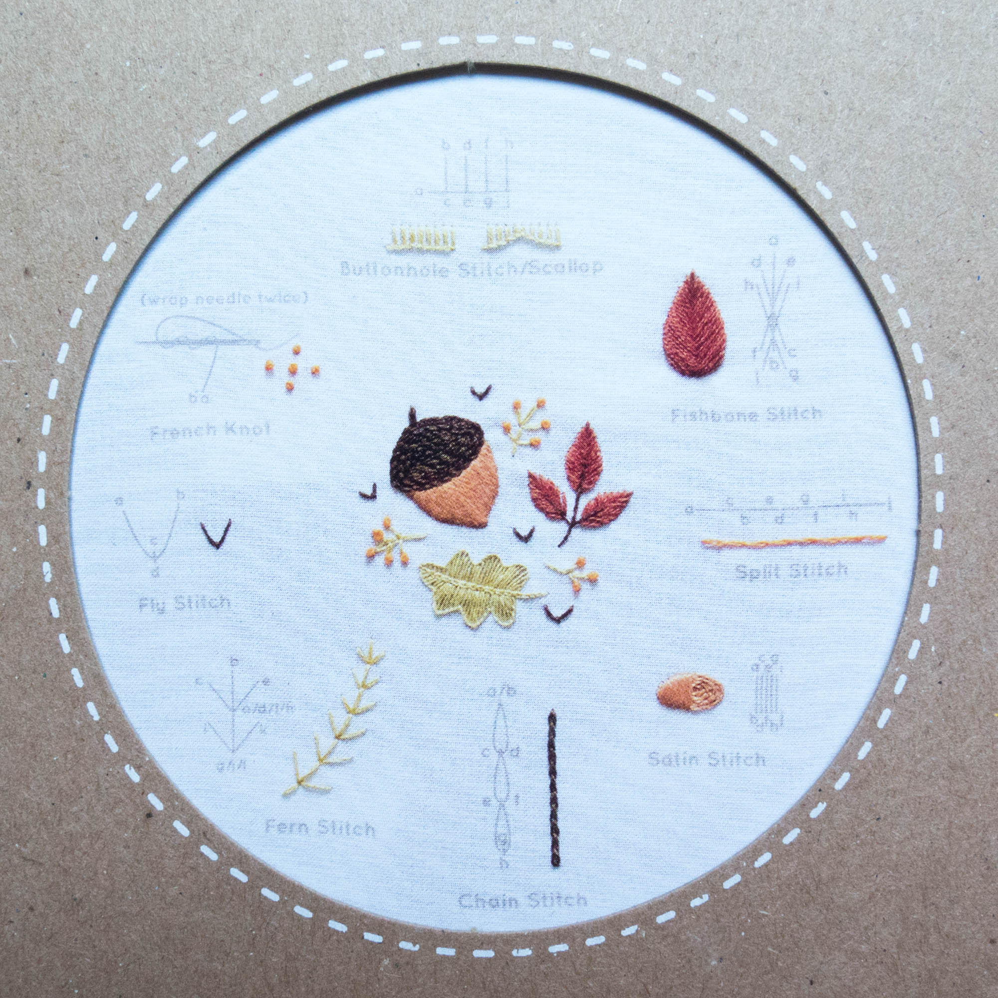 Autumn Embroidery Sampler workshop