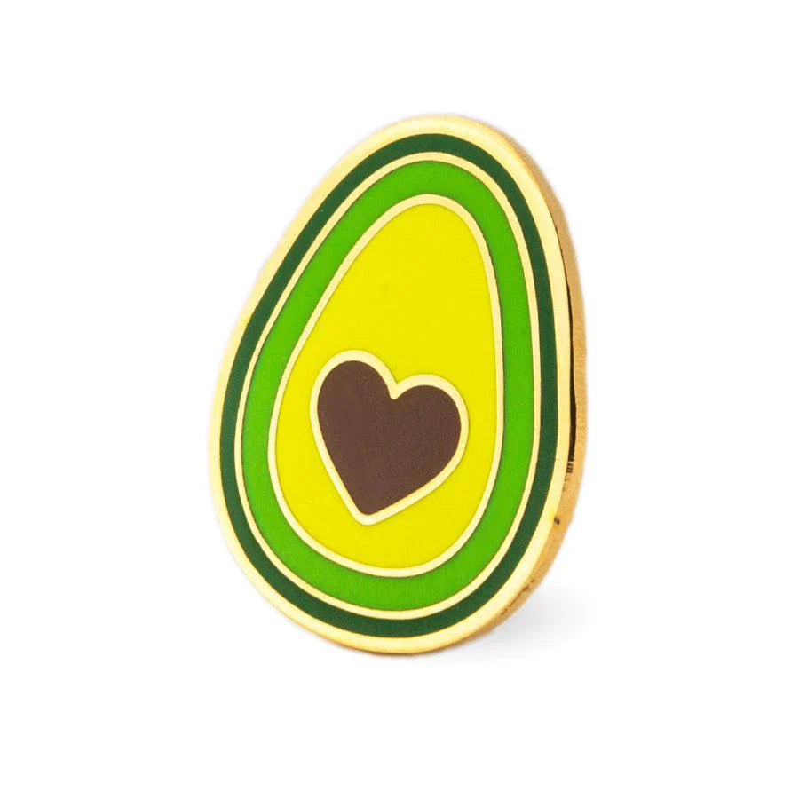 Avocado Heart Enamel Pin - Image 2