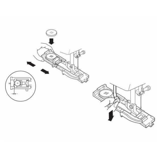 b33 Buttonhole foot with slide - Image 2
