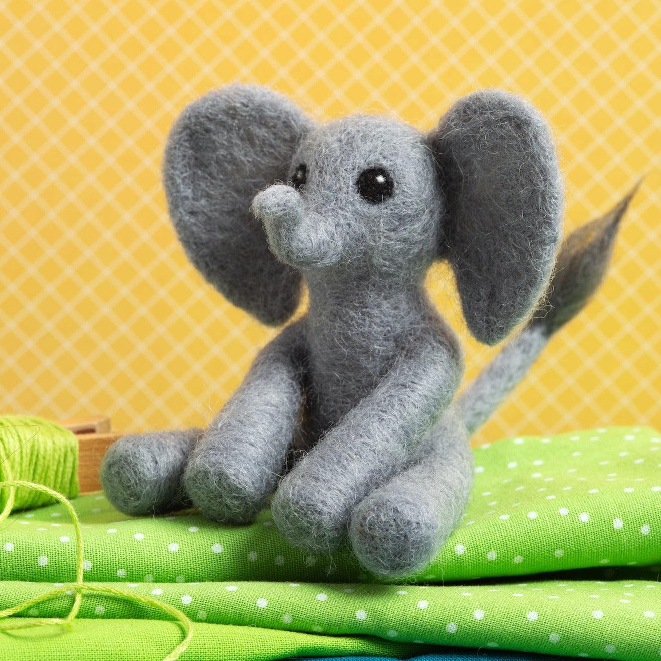 Baby Elephant - Mini Needle Felting Kit