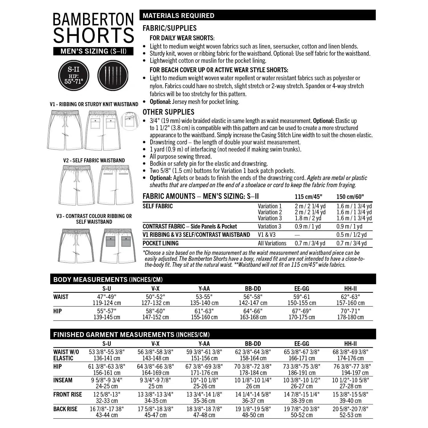 Bamberton Shorts Pattern (Men's) - PDF DOWNLOAD - Image 7