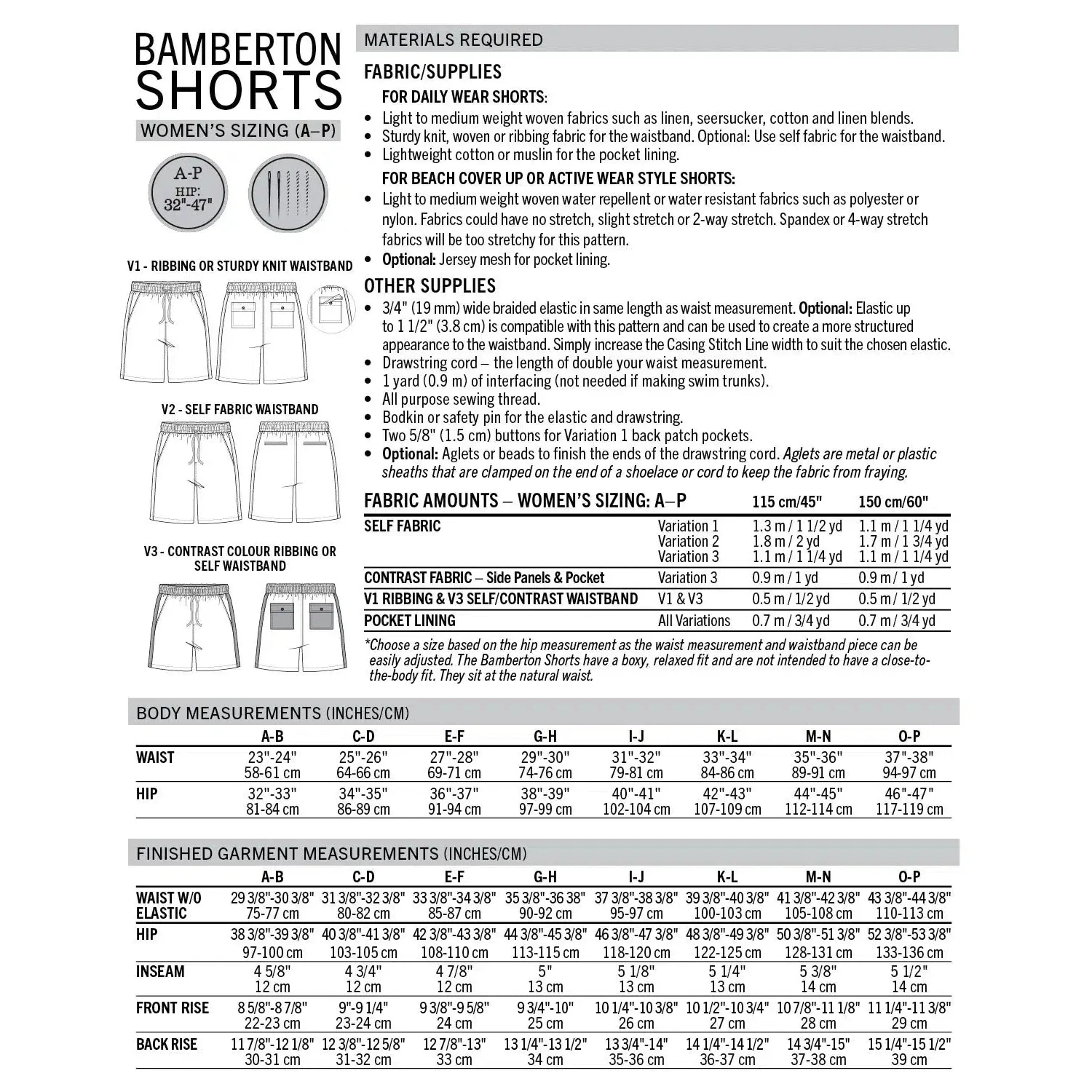 Bamberton Shorts Pattern (Women's) - PDF DOWNLOAD - Image 5
