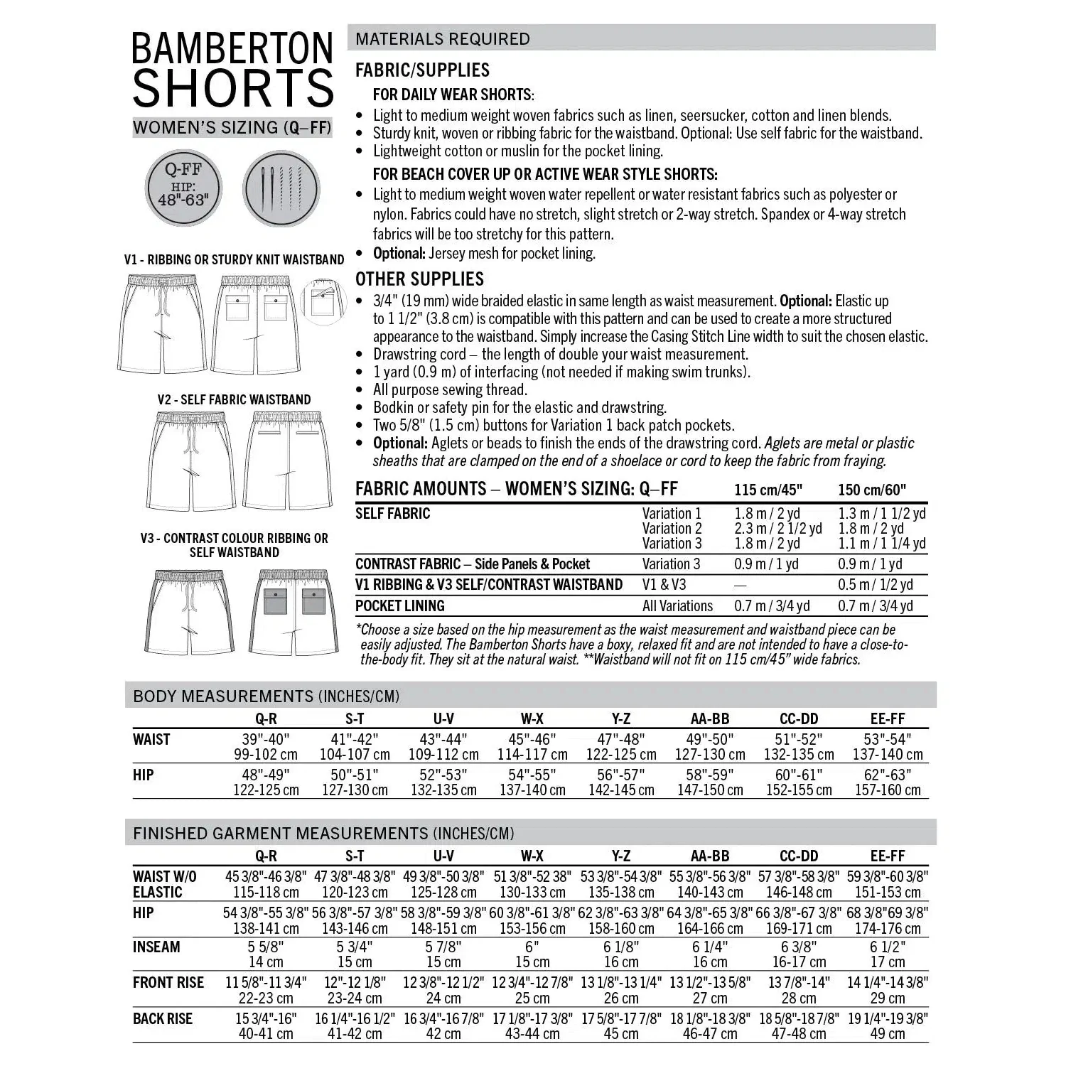 Bamberton Shorts Pattern (Women's) - PDF DOWNLOAD - Image 6