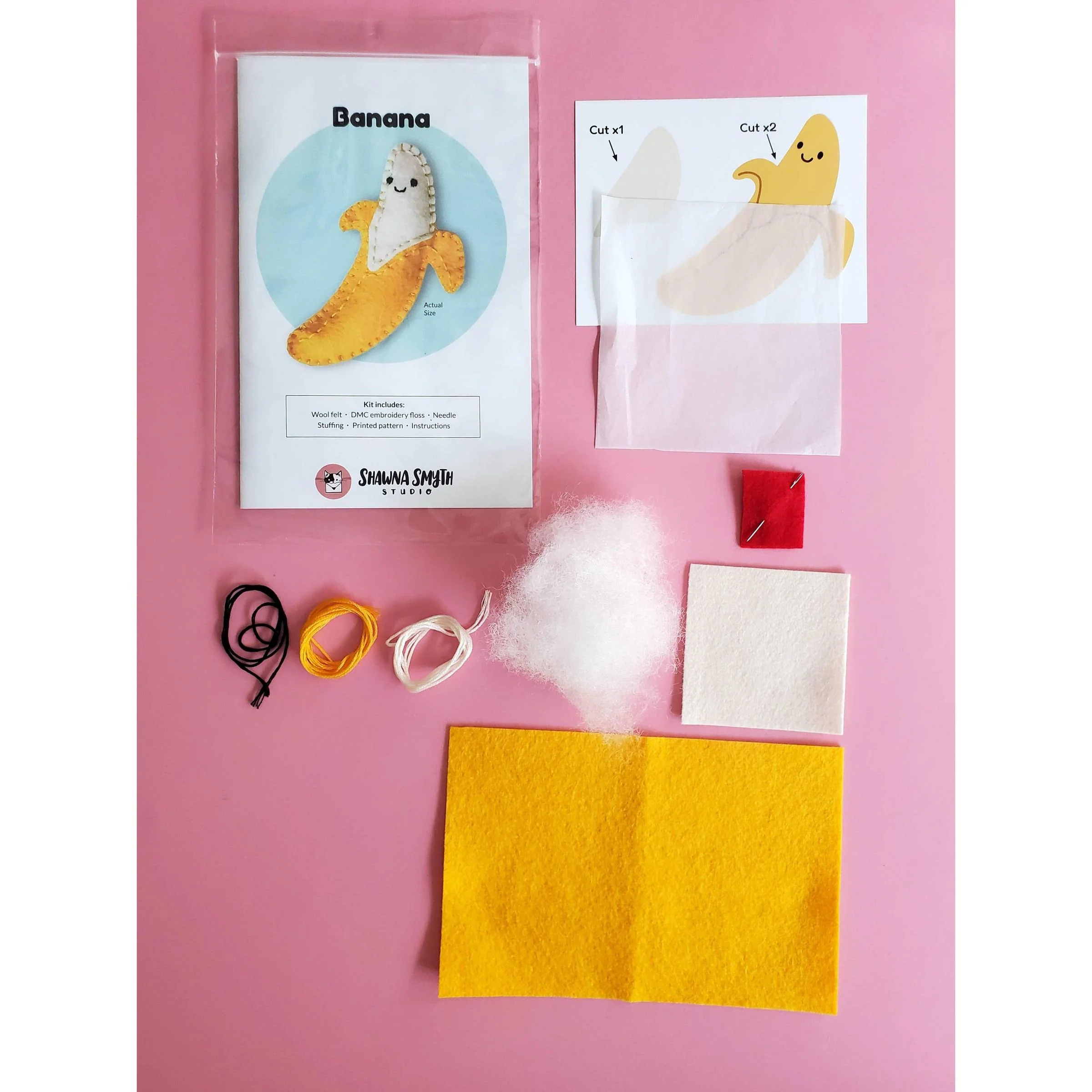 Banana Felt Hand Stitching Kit - Image 3