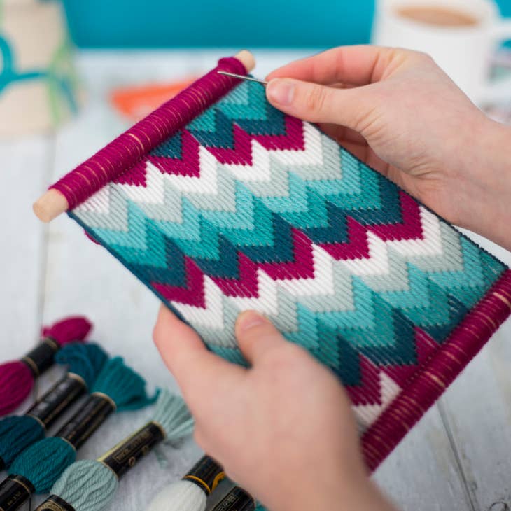 Bargello Embroidery Chevron Wall Hanging Kit - Image 3