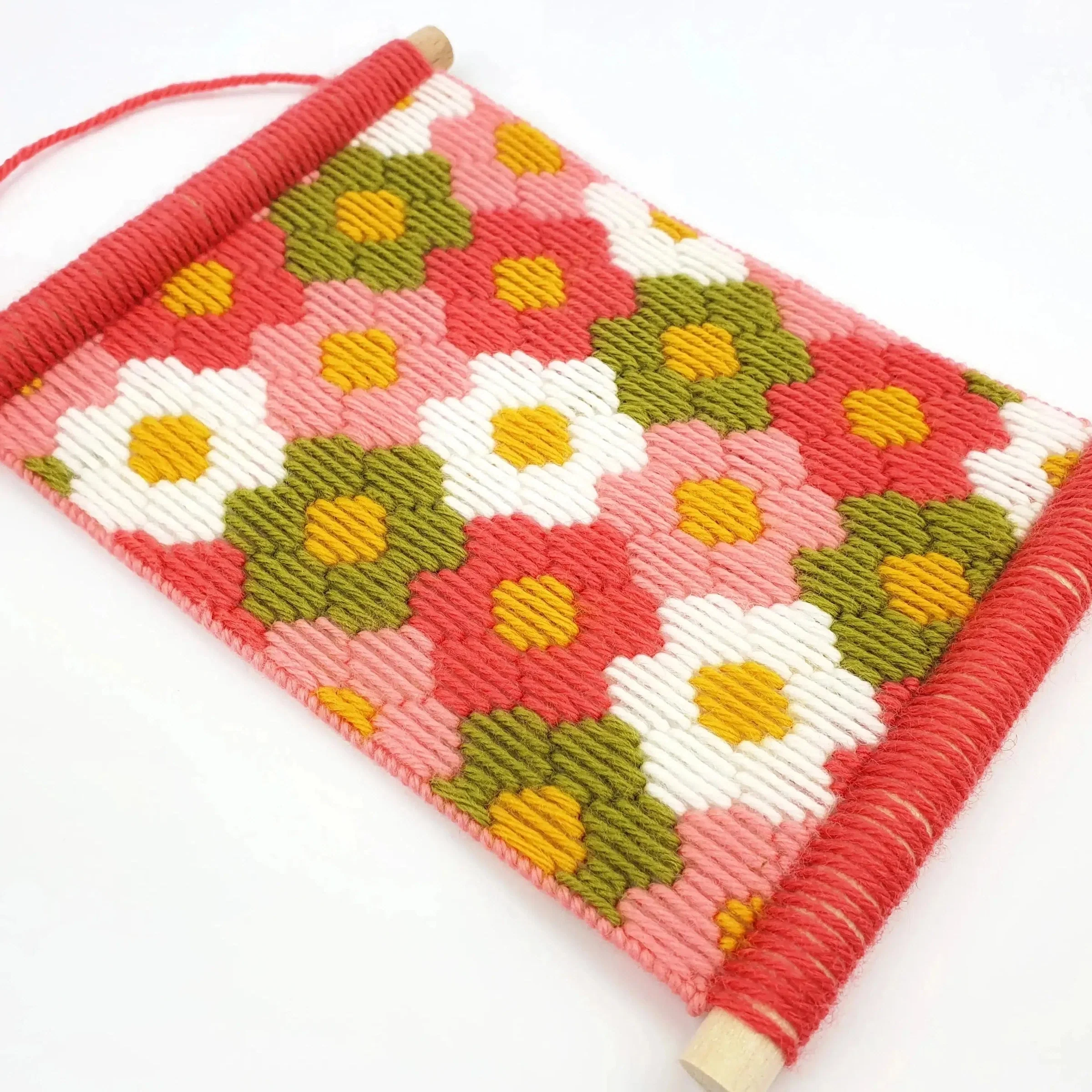 Bargello Embroidery Flower Daisy Wall Hanging Kit - Image 2