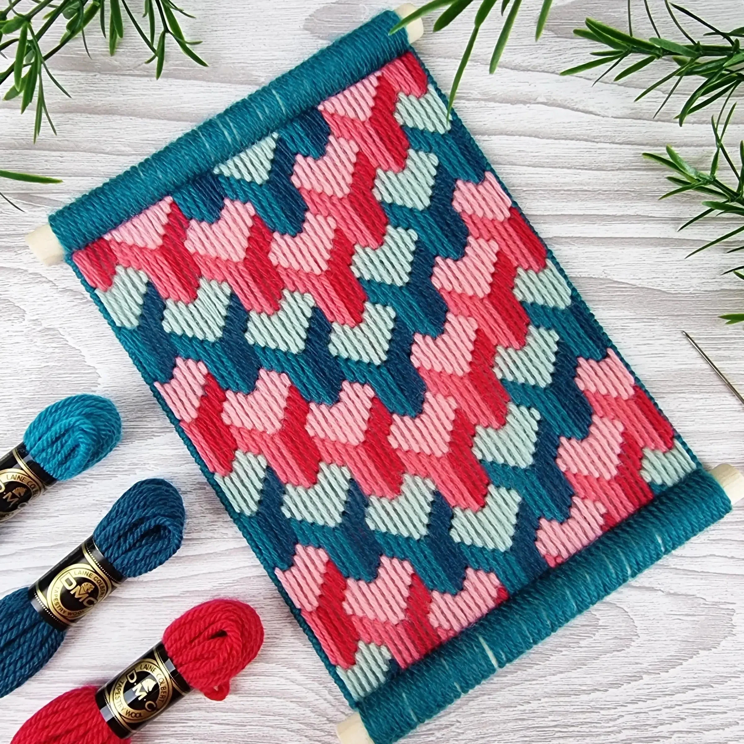 Bargello Embroidery Geometric Wall Hanging Kit - Image 2