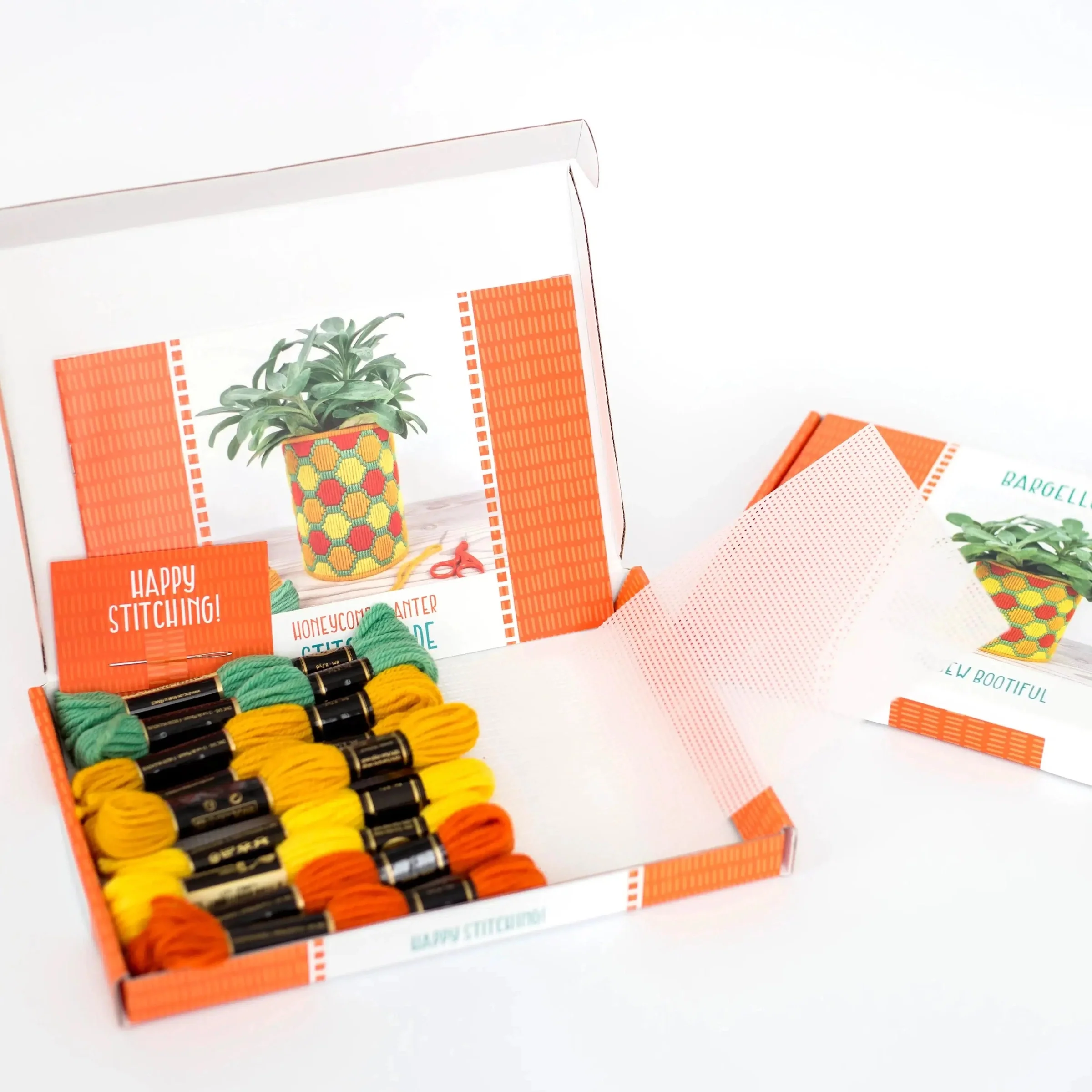 Bargello Embroidery Honeycomb Plant Pot Kit - Image 4
