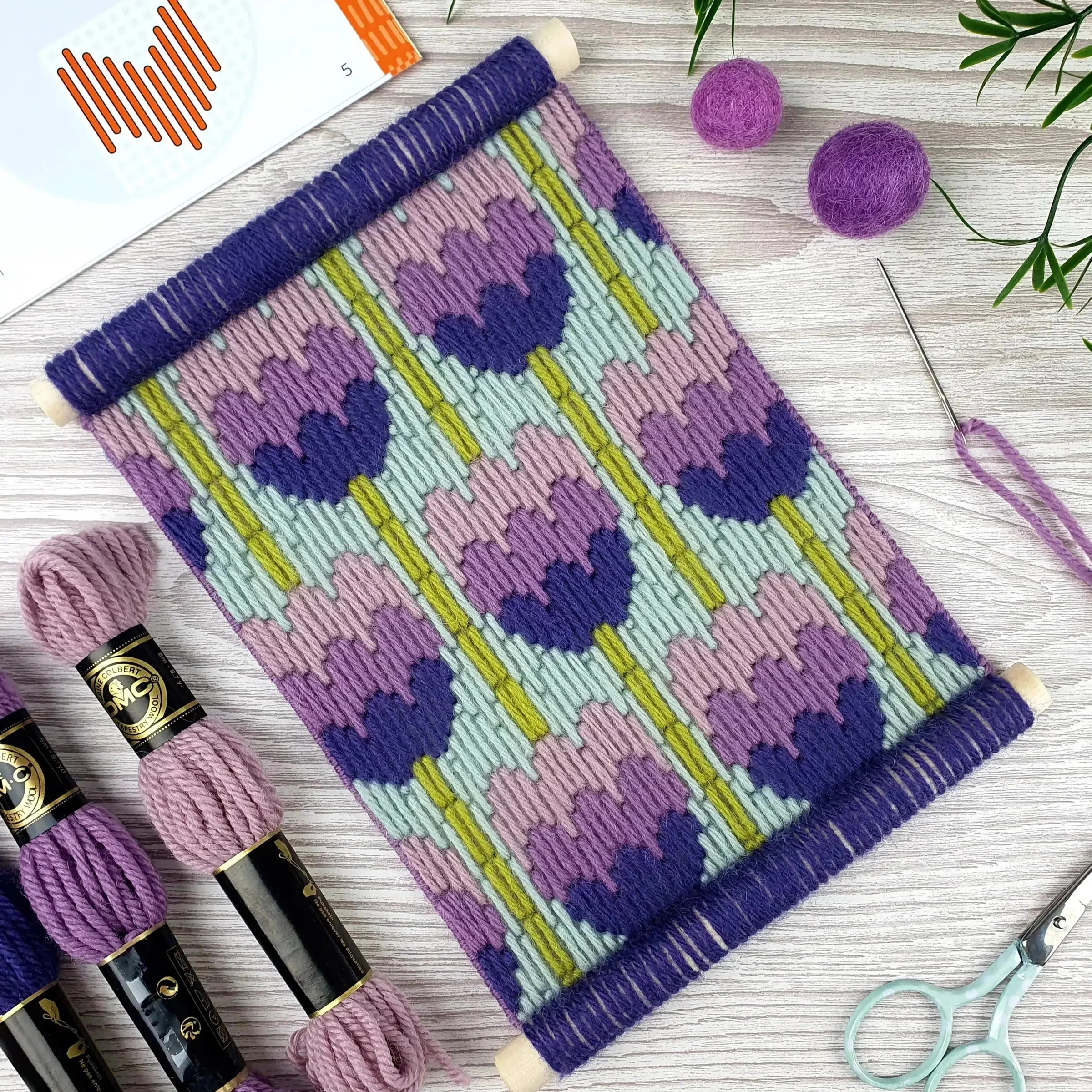 Bargello Embroidery Tulips Wall Hanging Kit - Image 2