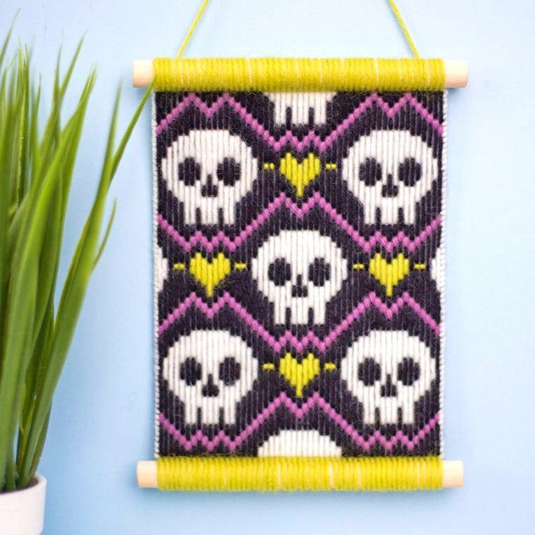 Bargello Embroidery Skulls Wall Hanging Kit