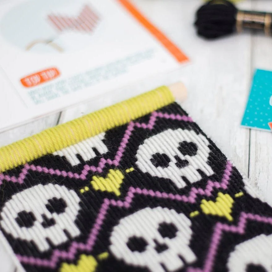 Bargello Embroidery Skulls Wall Hanging Kit - Image 3