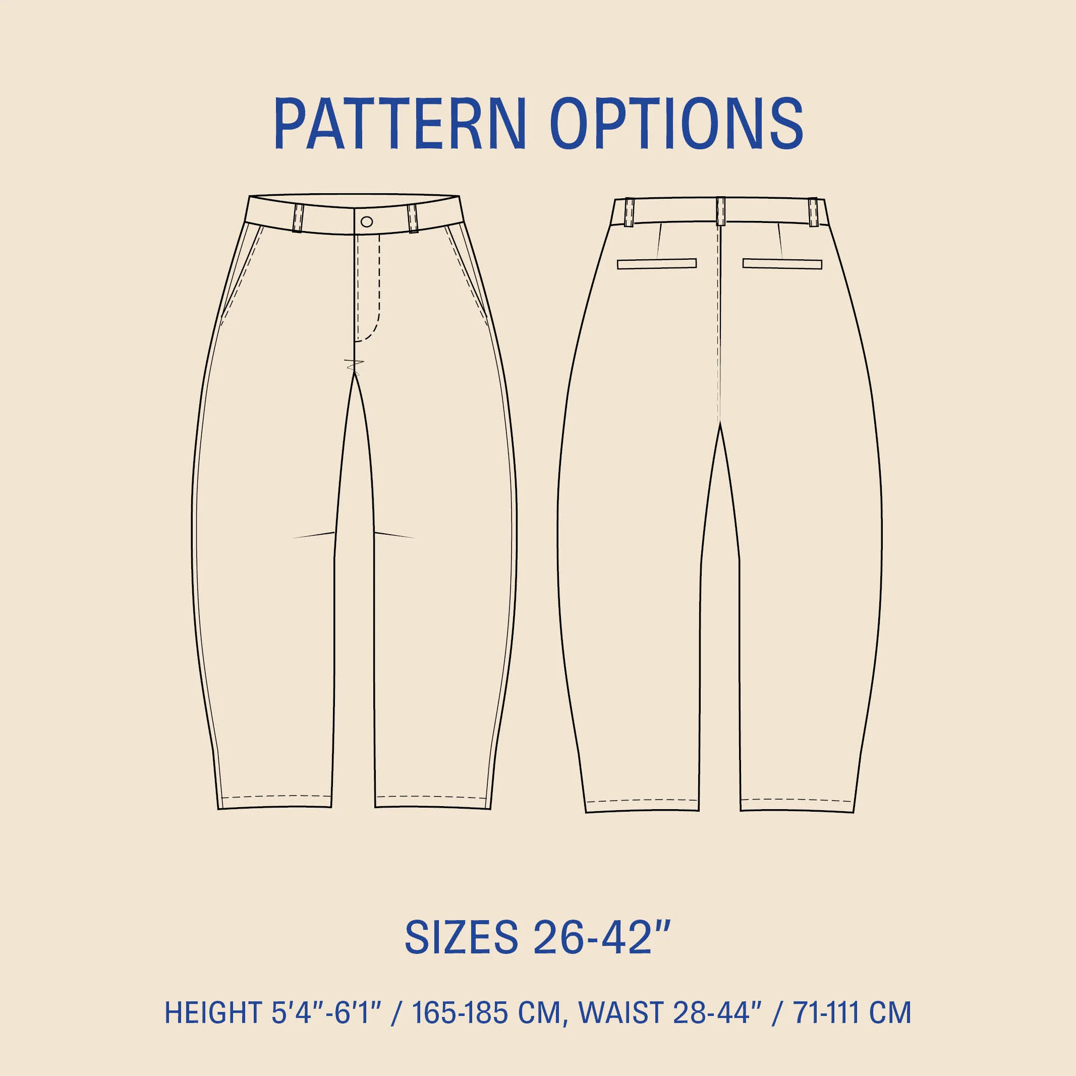 Barrel Chino Pants Pattern - PDF DOWNLOAD - Image 10