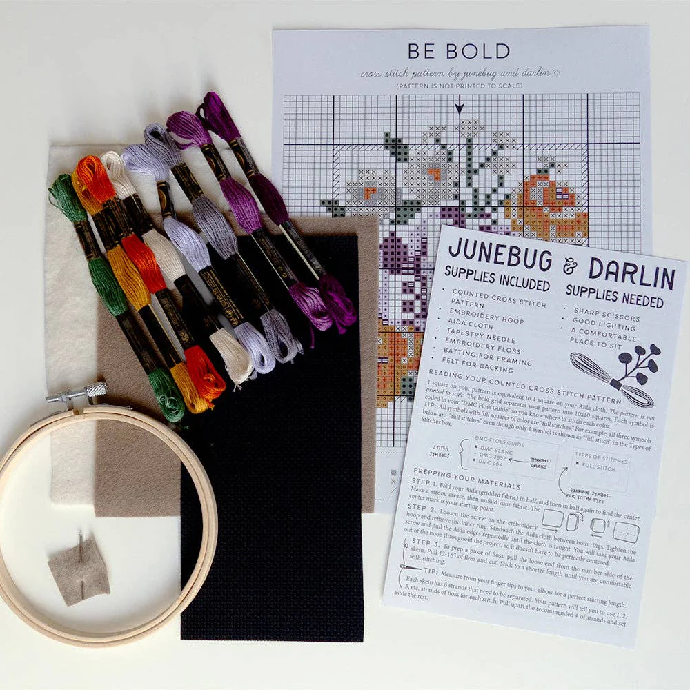 Be Bold, 5" Cross Stitch Kit - Image 2
