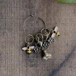 Bee and Bloom Stitch Marker Set