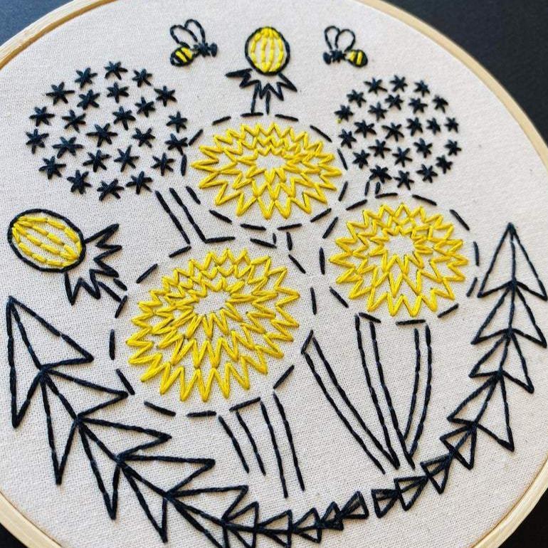 Bee Kind, Dandelion Embroidery Kit - Image 2