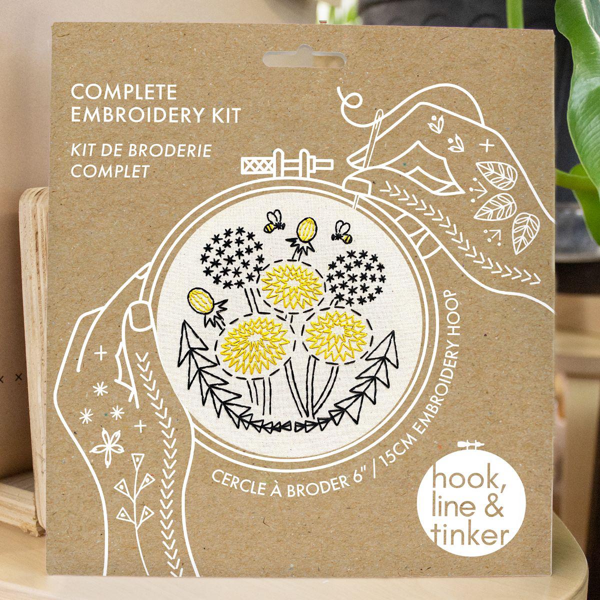 Bee Kind, Dandelion Embroidery Kit - Image 4