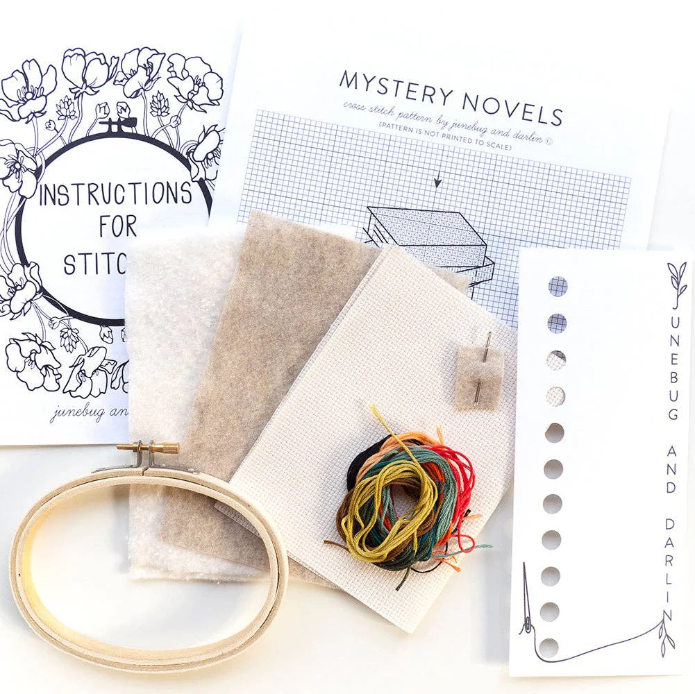 Bibliophilia, 3.9"x5.5" Cross Stitch Kit - Image 2