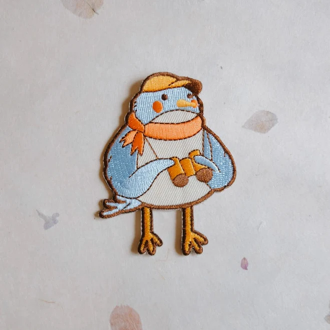 Birdwatcher Birder Small Iron-On Patch - Image 2
