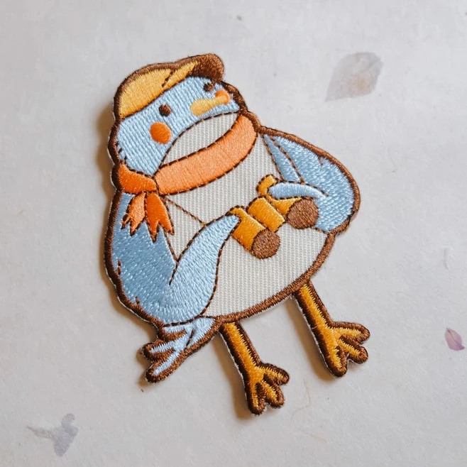 Birdwatcher Birder Small Iron-On Patch - Image 3