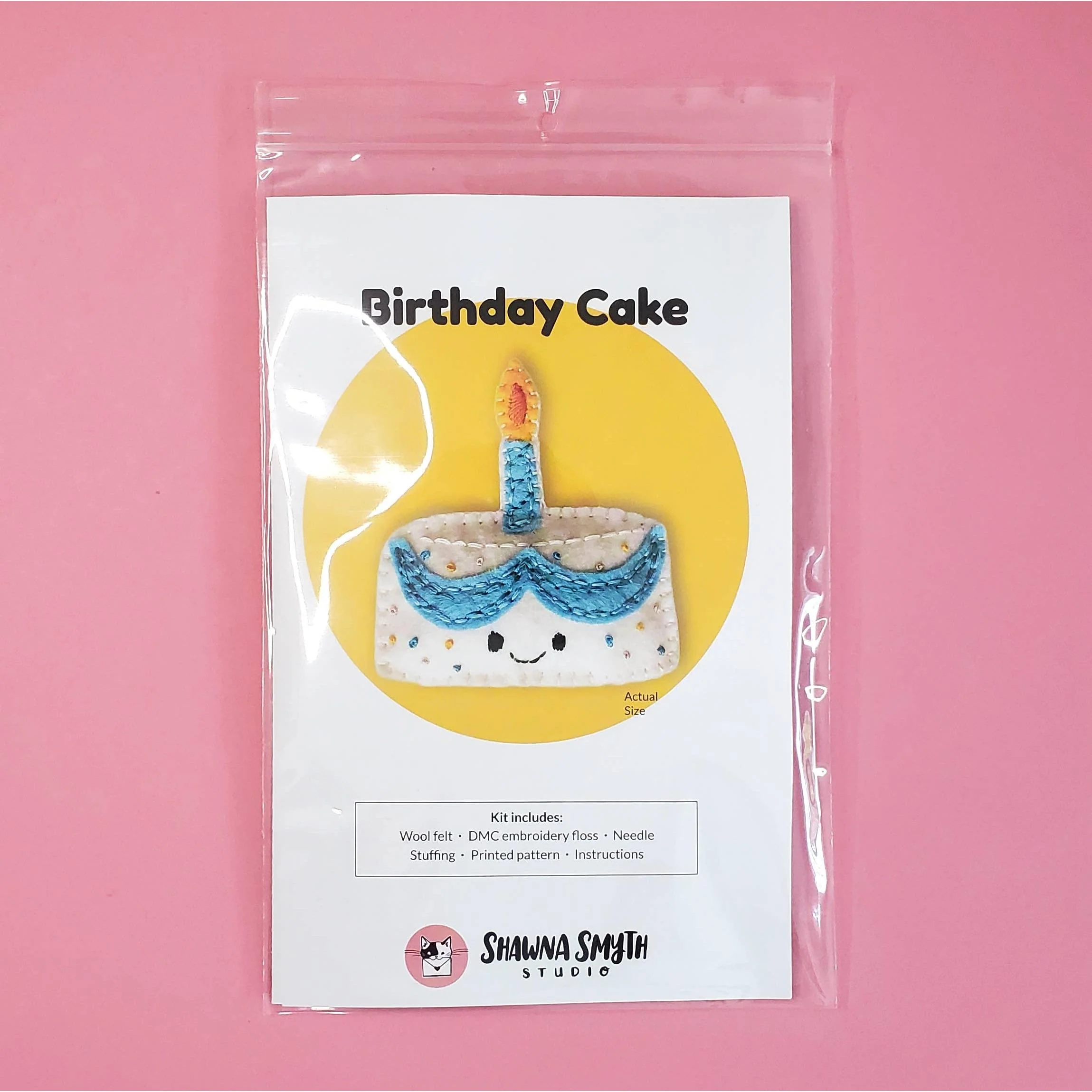 Birthday Cake Felt Hand Stitching Kit - Image 2