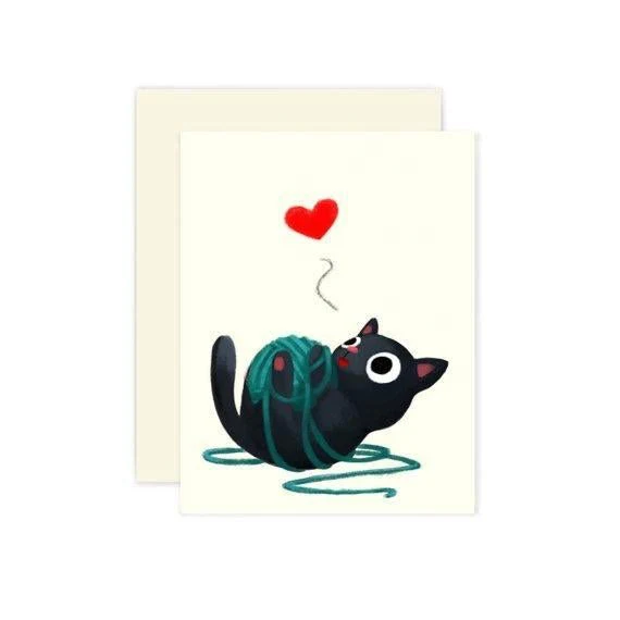 Black Cat Blank Card