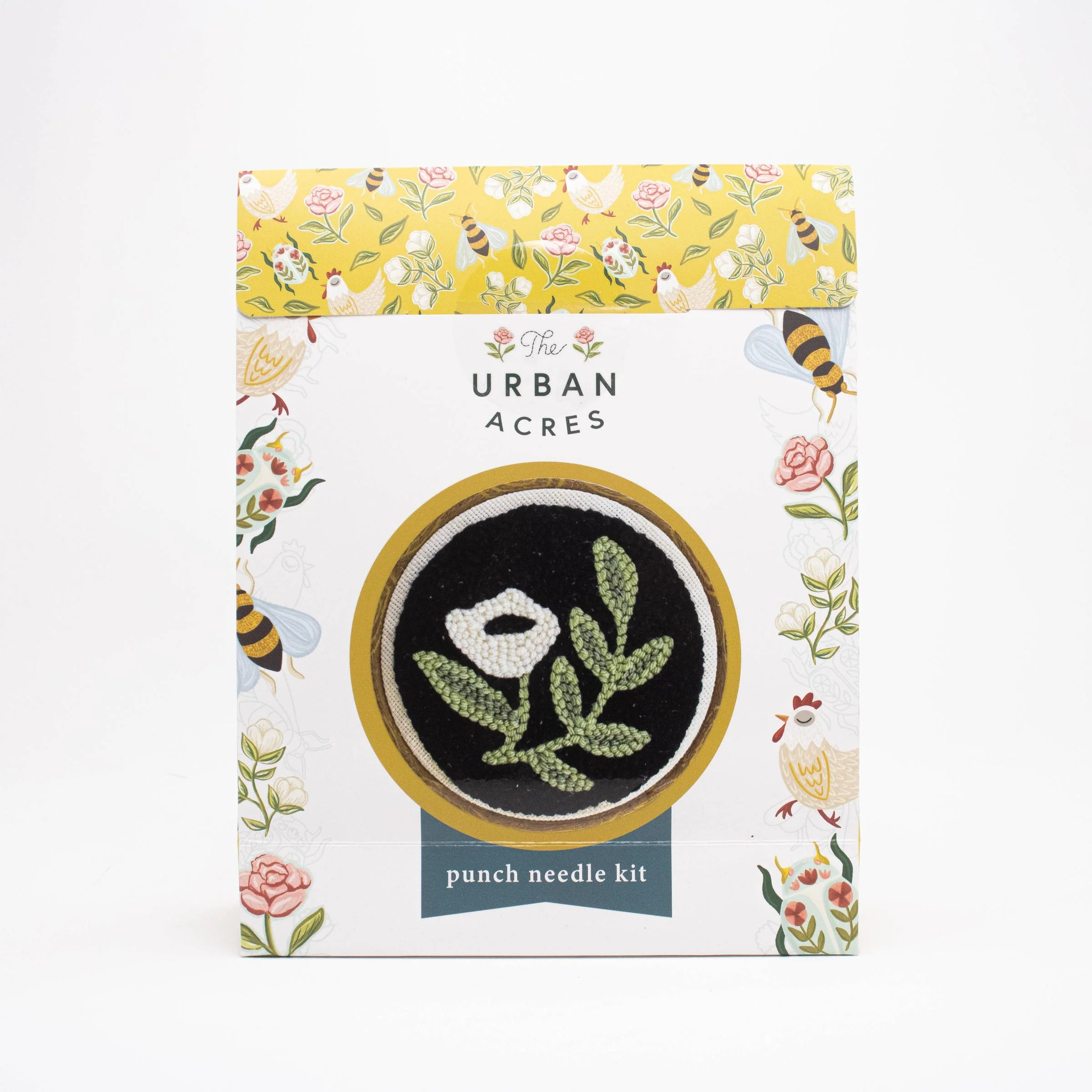 Black Floral Punch Needle Kit - Image 2