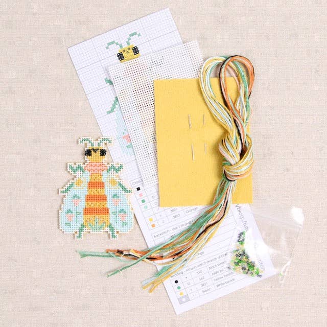 Blooming Bugs Bee Cross Stitch Kit - Image 3