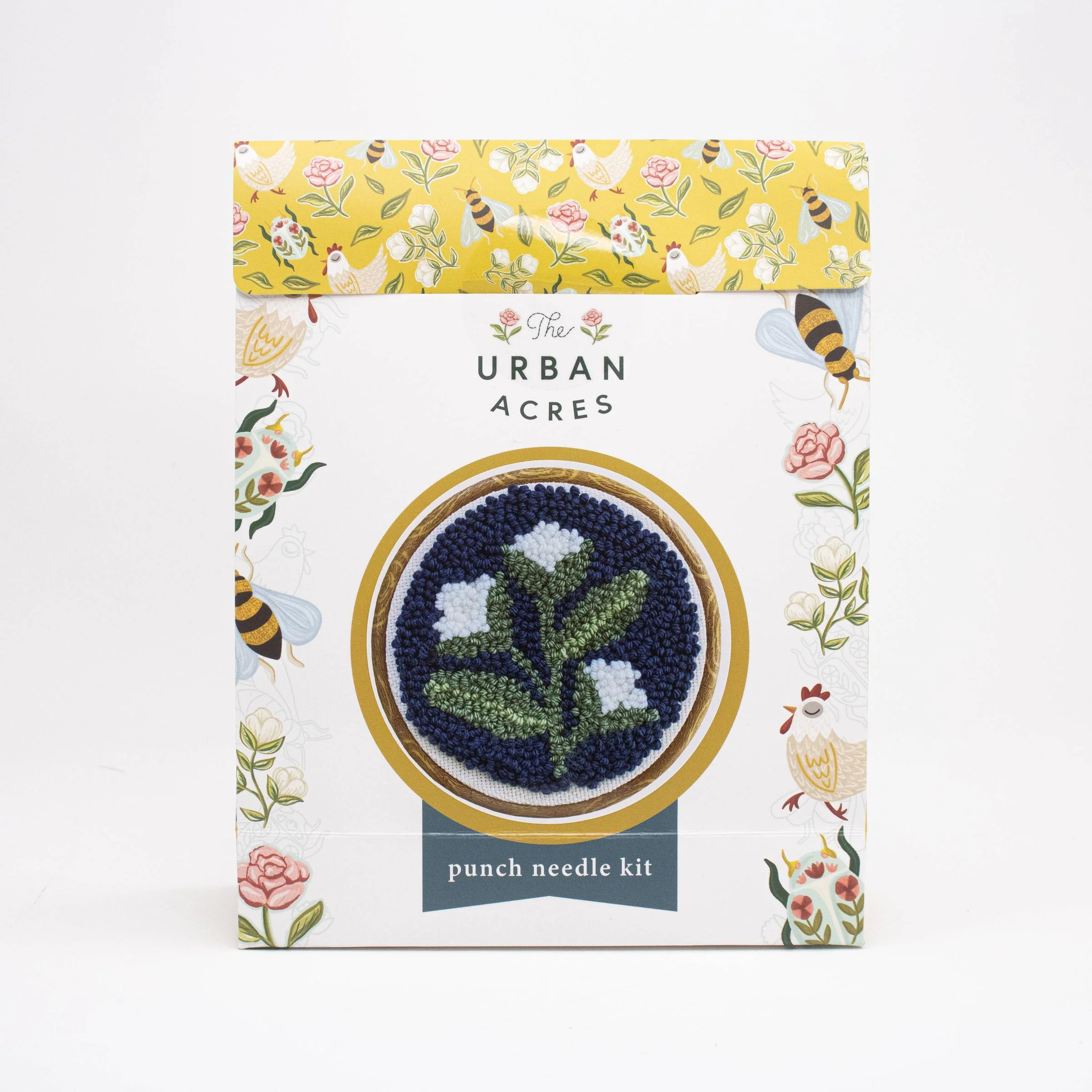 Blue Floral Punch Needle Kit - Image 2