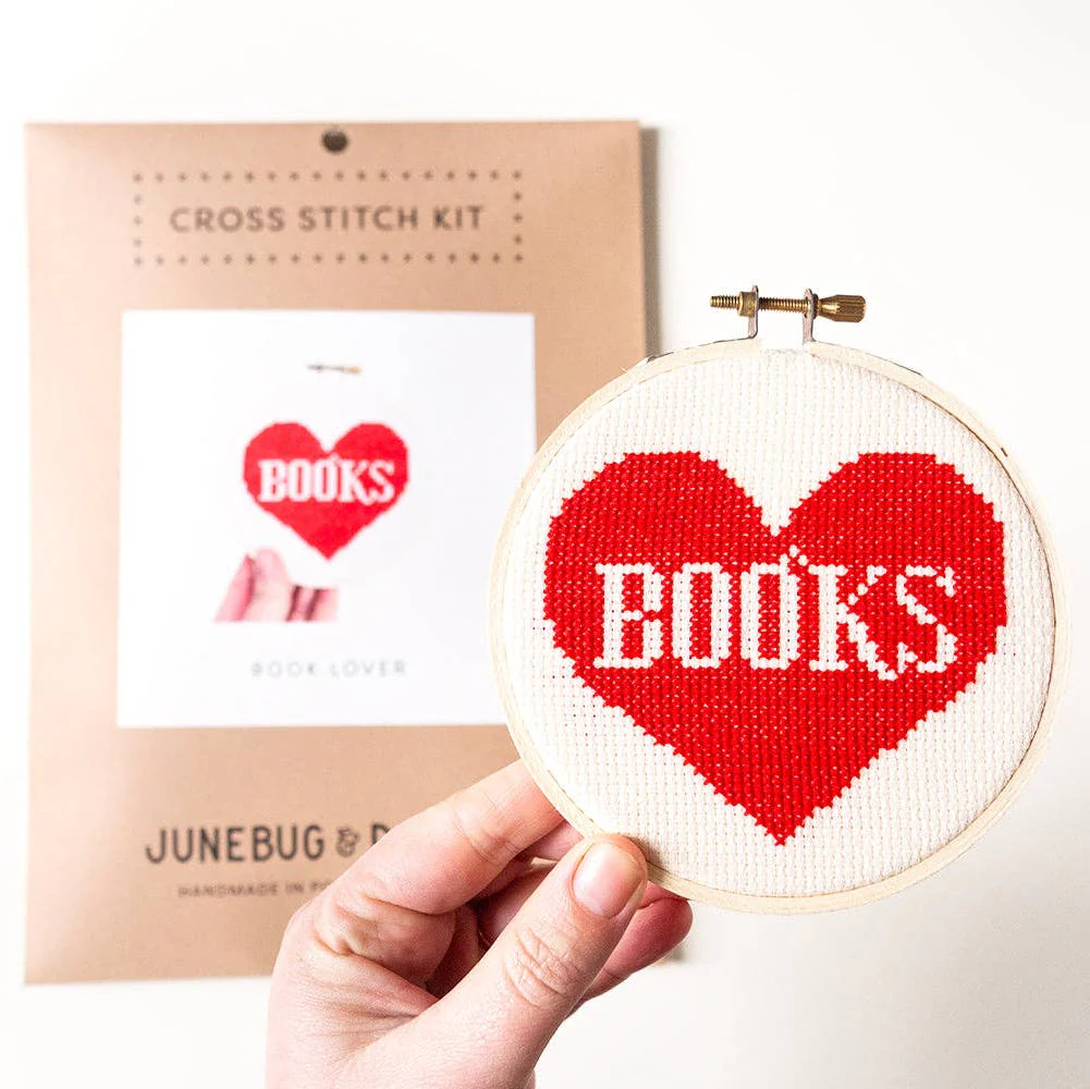 Book Lover, 4" Cross Stitch Kit - Image 2