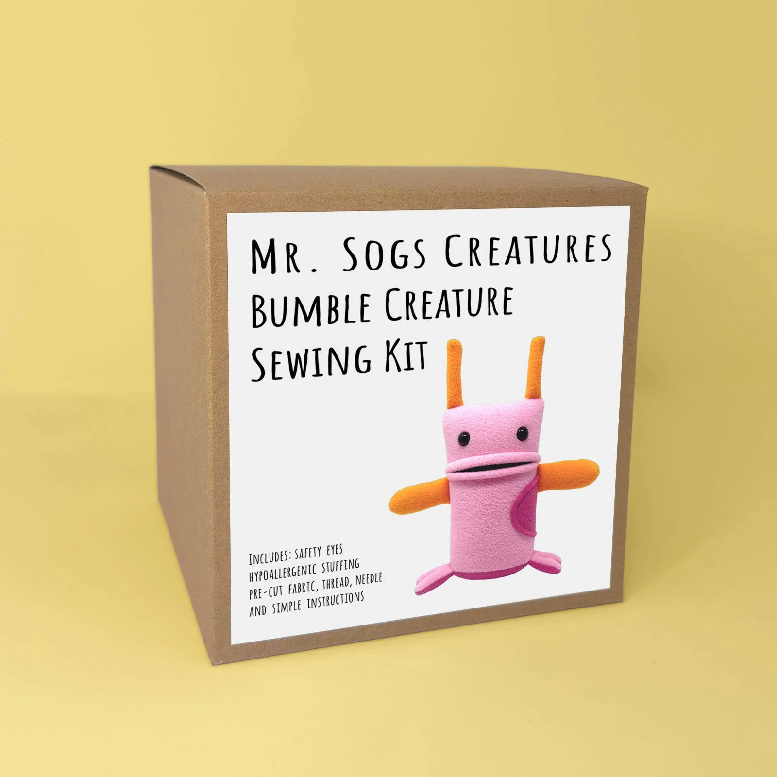 Bumble Creature Sewing Kit - Pink