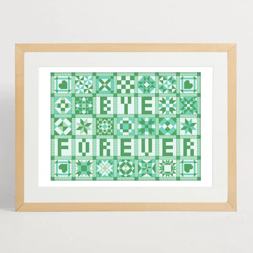 Bye Forever Patchwork Print