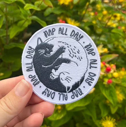 Cat Nap All Day Iron-On Patch